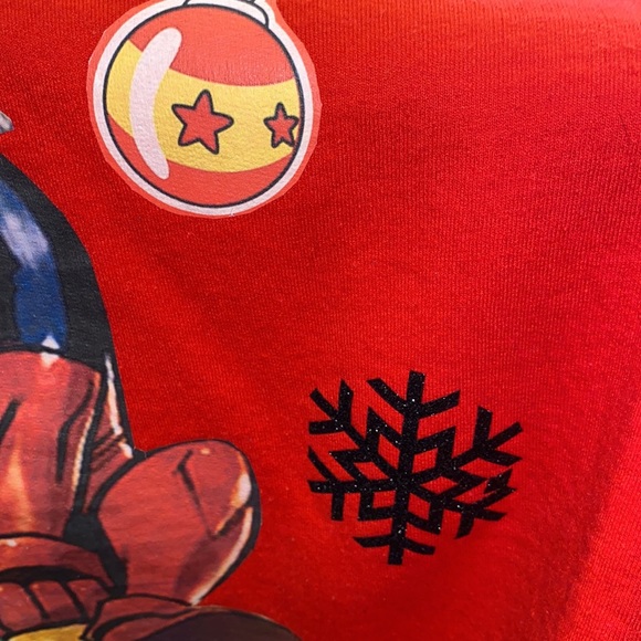 Marvel Deadpool Ugly Christmas Sweatshirt glittery Christmas spell out size S - Picture 12 of 14